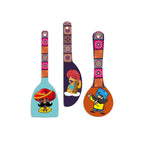 Artvibes Folk Musicians MDF Wooden Wall Art for Home Decor | Music Art for Decoration | Wall Poster | Rajasthani Culture Wall Art | Graphic Art | Unique Gift | Signs & Plaques(WH_5012N), Set of 3