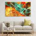 VIBECRAFTS Colorful Abstract Art wall Painting of Five Pieces For Home|Office|Living Room|Gift (PTVC5Pcs4_8658)