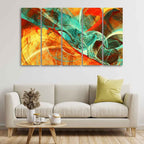 VIBECRAFTS Colorful Abstract Art wall Painting of Five Pieces For Home|Office|Living Room|Gift (PTVC5Pcs4_8658)