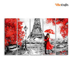 VIBECRAFTS Premium Five Pieces Wall Painting of Couple Under an Umbrella For Home|Office|Living Room|Gift (PTVC5Pcs4_8634N)