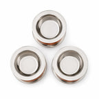 GlamourShop Stainless Steel Copper Base Serving Bowls Handi Set of 5 Pieces, Handi Set with Serving Bowl Set/Cookware Set/Sauce Pot and Handis (3, Free)