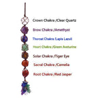 Seven Chakra Tumble Crystal Hanging | Healing Crystals for Chakra Balancing & Clarity | Vastu Decorative Items for Home Decor Living Room | Wall Hanging for Main Door Entrance & Balcony