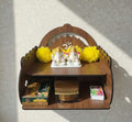 Bindian Wooden Pooja Mandir for Home Wall Mounted | Wooden Table Top God Temple | Pooja Stand for Home | Puja Mandir | Puja Unit for House | Temple for Office (Temple 7)