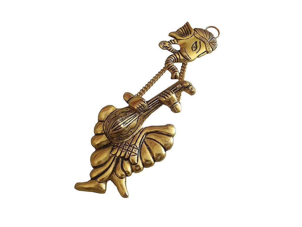 KridayKraft Metal Ganesha ji Statue,Ganpati Wall Hanging Sculpture Lord Ganesh Idol Lucky Feng Shui Wall Decor Your Home, Office,Religious Gift Article Decorative,Showpiece Figurines.