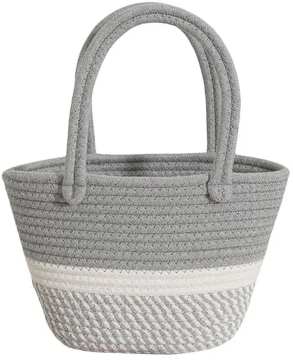 DYARCHY Handmade Cotton Rope Tote Bag | Eco-Friendly Multipurpose Handbag for Women | Casual Shoulder Bag for Shopping, Picnic, Travel & Everyday Use (GREY)