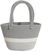 DYARCHY Handmade Cotton Rope Tote Bag | Eco-Friendly Multipurpose Handbag for Women | Casual Shoulder Bag for Shopping, Picnic, Travel & Everyday Use (GREY)