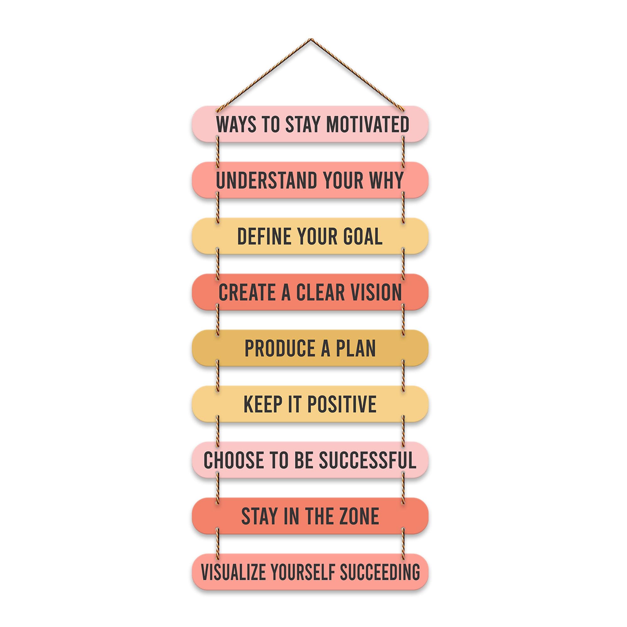 Artvibes Ways To Stay Motivated Quotes MDF Wood Wall Hanger Ornaments | Quotes Decor Item | Motivational Wall Decor | Wall Accent | Graphic Art | Gift Items | Office Wall Decoration Items (WH_9307N)