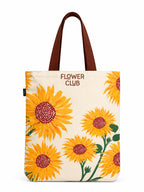 THE SACK CO. Embroidered Canvas Tote Bag for Women | Floral Design Cotton Shoulder Bag | Reusable Shopping & Office Handbag Multi-Purpose Bags | Sunflower Print