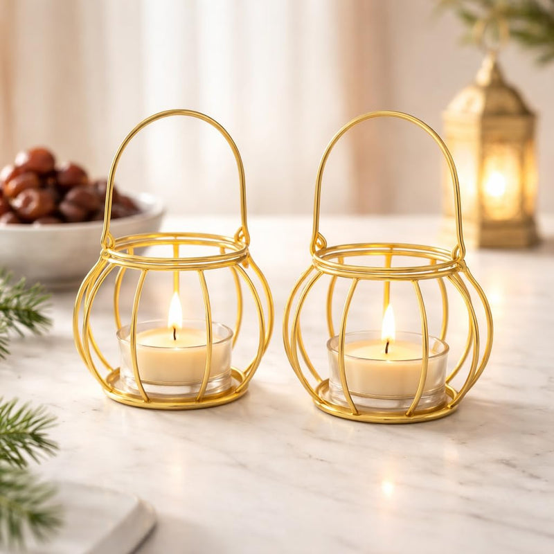 CentraLit Hanging Diya for Diwali Decoration | Glass Tea Light Candle Holder | Home Decor Accent for Festivals | Return Gift for Housewarming | Christmas Decorative Piece - Diwali & Gifting