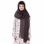 MyBatua Long Hijab in Breathable Soft Georgette large Head Wrap, Wholesale Price, 1pc Scarf HJ-020 (50x180 cm, Chocolate Brown)