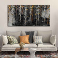 VIBECRAFTS Canvas Paintings for Living Room Drawing Room Willow Branches With Gold Butterflies Canvas Wall Painting Fitted With Wooden Frame For Home | Office | Living Room | Gifts (PTVCH_2505)