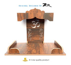 7CR Wood Art and Craft Temple (Brown_25.5 x 30.5 x 19 cm)