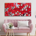 VIBECRAFTS Canvas Paintings for Living Room Drawing Room White Flower Canvas Wall Painting Fitted With Wooden Frame for Home | Office | Gift (PTVCH_2401)