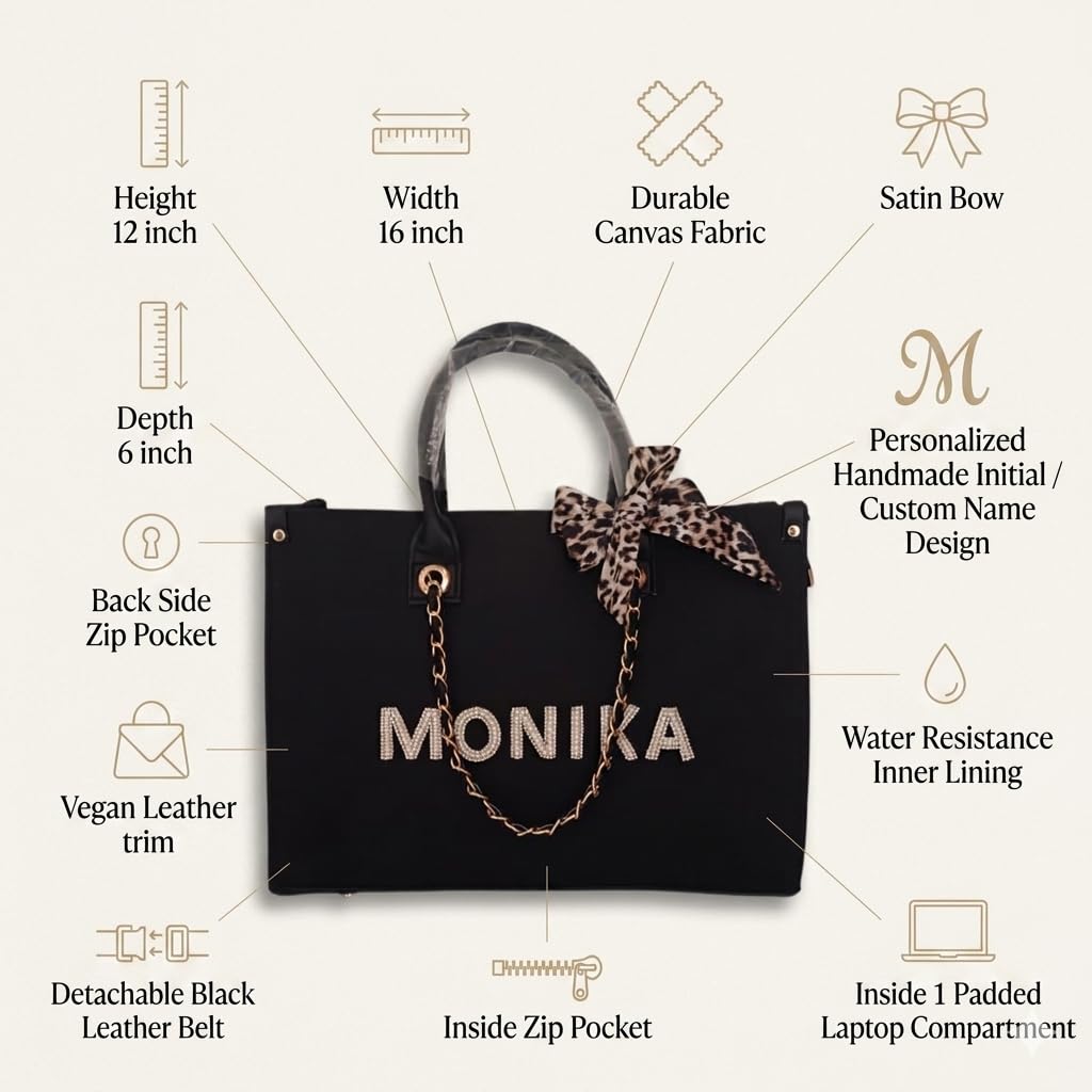 customized hand bags for women | Personalized Tote Bag | personalised gift for women | Personalized Name Tote | Stylist Shoulder Bag | Ladies Purse | customised gifts |gift for woman