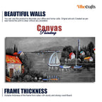 VIBECRAFTS Homcraft Canvas Paintings for Living Room Drawing Room Lake View Nature Scenery Canvas Wall Painting Fitted With Wooden Frame For Home | Office | Living Room | Gifts (PTVCH_2538N)