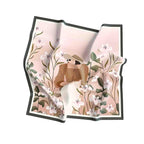 KANJAARA Elegant Japanese Floral Silk Scarf, Premium Satin Square Bandana, 40 x 40 inches, Multipurpose Fashion Accessory for Head Wrap, Neck Wear, Handbag Decoration (D-26)