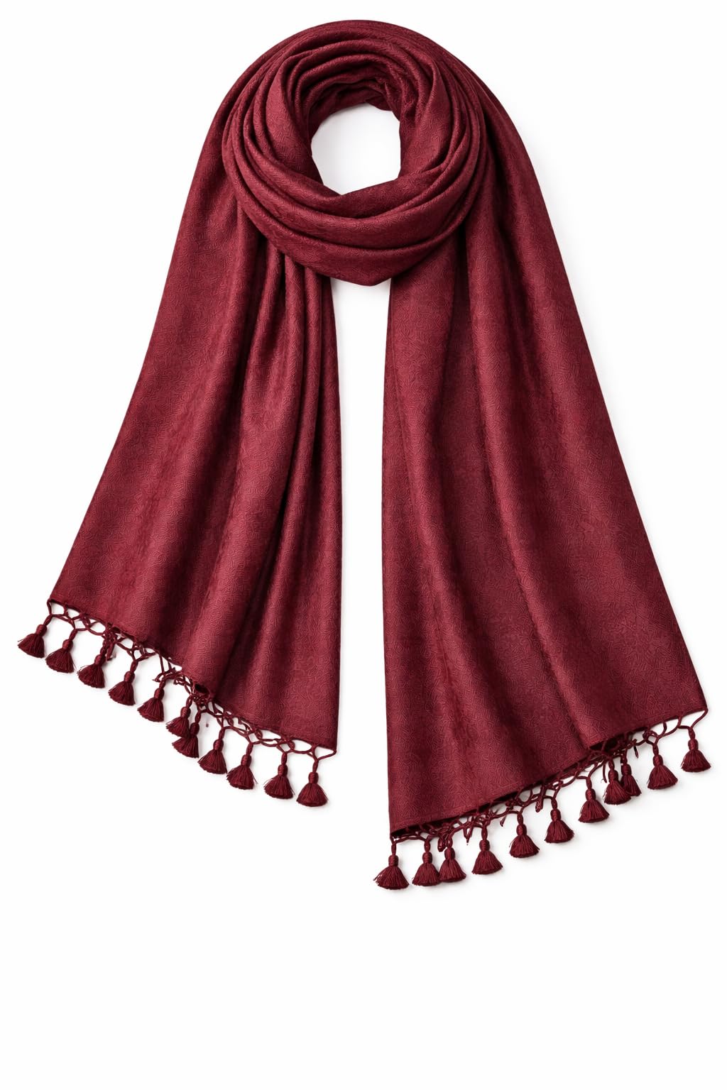 ZEN APPAREL Soft Viscose Fabric Jacquard Scarf, Stole, Shawl (Maroon)
