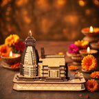 DIGGY ARTS Shri Kedarnath Dham Temple in 3D Model | Miniature Kedarnath Wooden Temple for Home & Office | Pooja Mandir (8 x 6.5 x 4.8 inches)