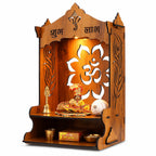 Sehaz Artworks OM Pushp Puja Mandir for Home Big Size|Pooja Mandir-42x23 CM