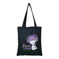 Cotton Canvas Tote Bags for Women With Zipper and Pocket Multipurpose Aesthetic Stylish Tote Bag Reusable, College Travel Shopping Beach Work Tote Handbags (Black & Lavender)