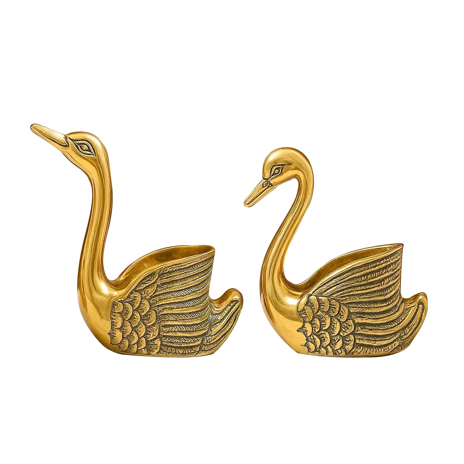 TIED RIBBONS Pack of 2 Swans Tea Light Candle Holder (Aluminium) | Decorative Candle Stand for Home Décor, Living Room & Gifting | Decoration Item for Home, Gifts for Friends and Family