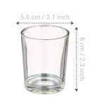 Pure Source India Set of 4 Votive Glass Candle Holders with Tealight Candles | Decorative Diwali Lights for Home, Pooja & Festive Décor (Clear)