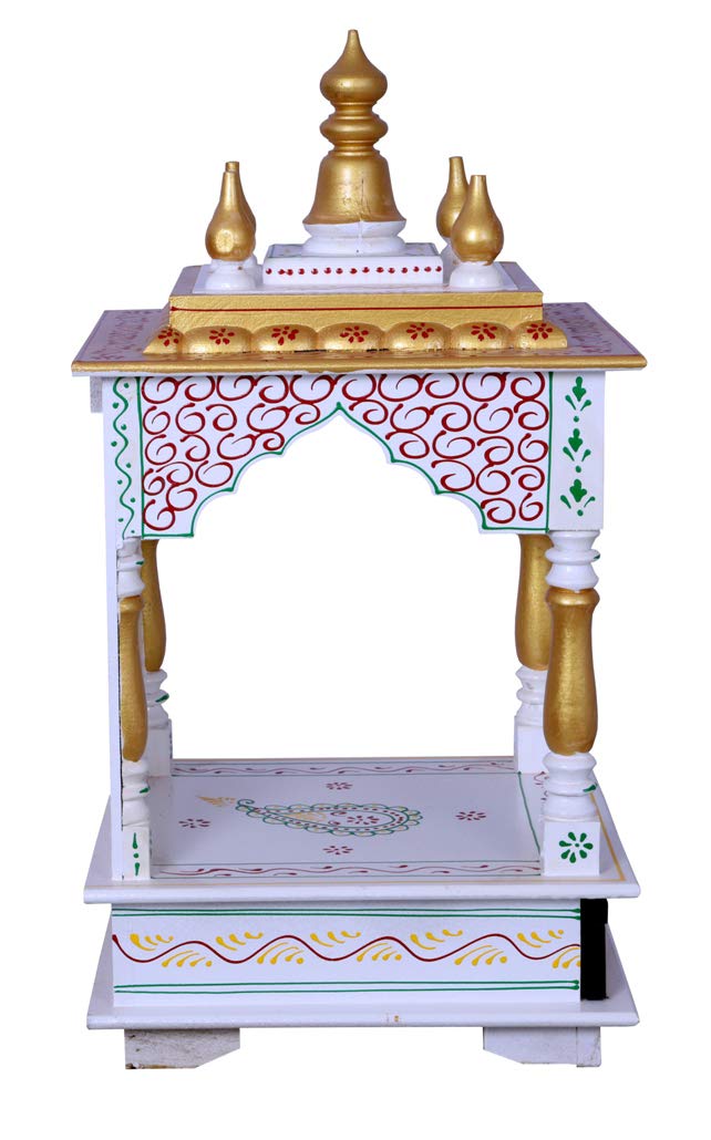 Kamdhenu Art and Craft Wooden Temple/Home Temple/Pooja Mandir/Pooja Mandap/Temple for Home, 61 Cm