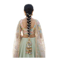 Punjabi Handmade Pastel Multi color with beautiful pom pom tassels Parandi/Paranda | Braided Hair Accessory for Women | (One Piece)