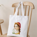 Adorvue Reusable Premium Mood Artful Everyday Tote Bag Stylish Eco-Friendly Cotton Handbags, Canvas Bags for College, Shopping, Office, Travel, Grocery Runs, Beach Day and Casual Outing Pack of 2