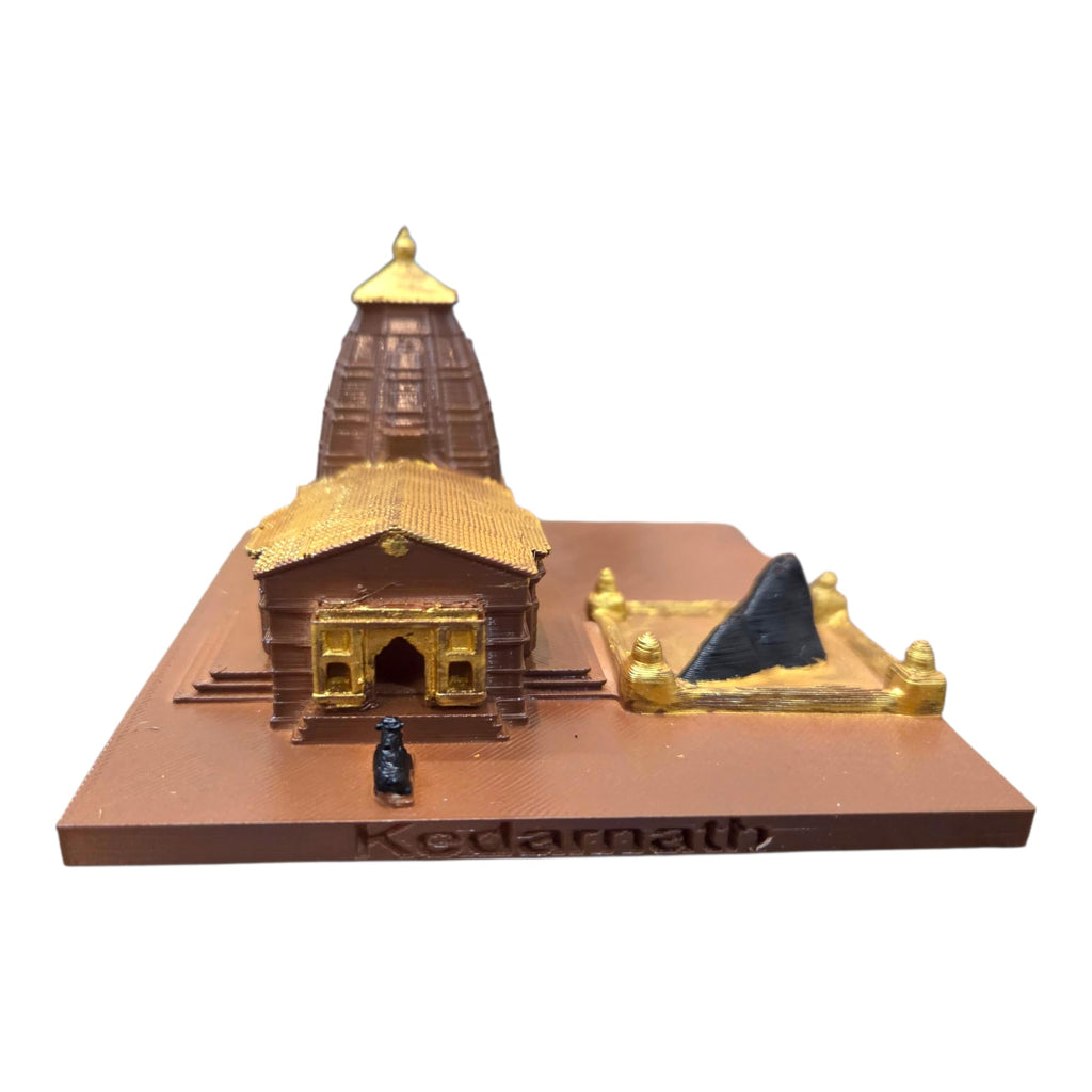 DevaDarshan Kedarnath Temple Miniature Model Set with Shivling, Nandi & Bhimshila | Spiritual Home Decor Showpiece | Hindu Temple Replica | Religious Gift for Puja Room, Mandir & Office Decor
