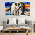 VIBECRAFTS Animal Wall Painting of Penguins Set of Five Pieces For Home|Office|Living Room|Gift (PTVC5Pcs4_8703)
