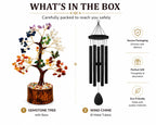 DK Twin Aura™ - Wind Chime with Seven Chakra Tree Combo for Home Decor
