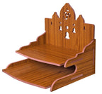 Lakhaji Christian Wooden Wall Hanging Temple for Home and Shop,Office and Home showpiece Temple (Orange-3)