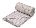 RRC Single Bed Lightweight AC Dohar Blanket, 150 GSM, Microfiber Cotton Flannel, Purple & Beige, 57x87 Inches, Soft & Breathable, All Season Comfort Blanket Kafalo