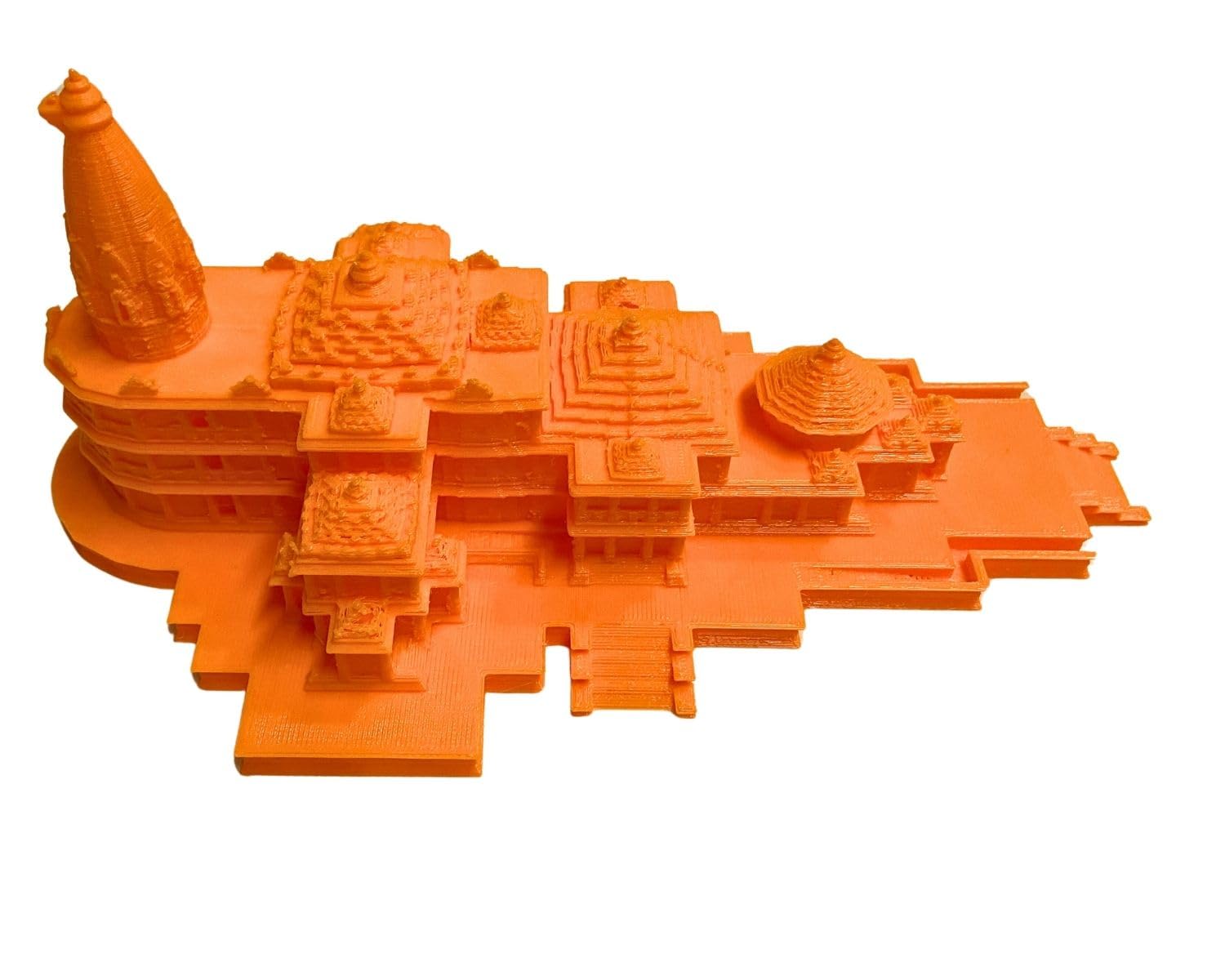 SNOOGG Shree Ram Mandir Ayodhya Model, Exclusive 3D Janmabhoomi Temple, Ideal for Home, Car Décor, Mementos Gifting – 5 inch