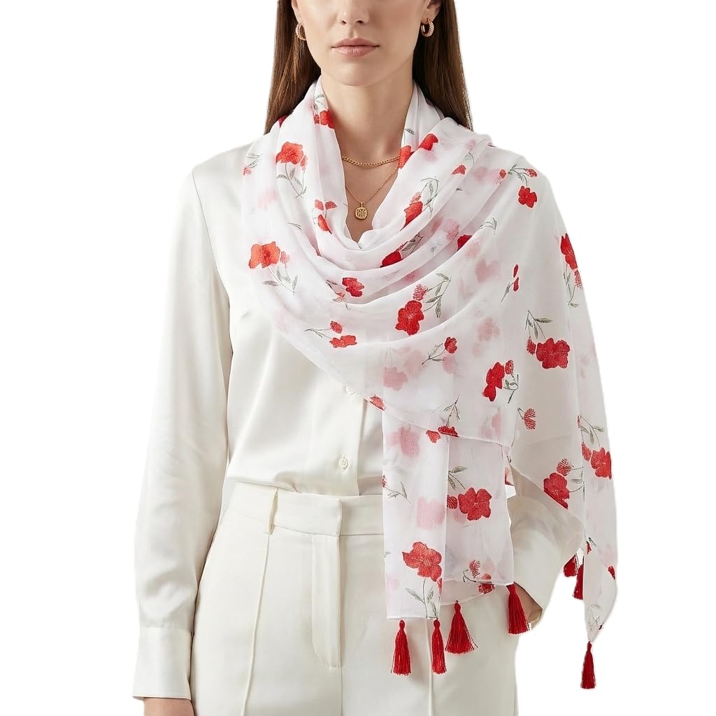 SAHIL SCARF Premium Multicolor Fancy Scarf Lightweight & Comfortable for All Seasons (180x55CM)