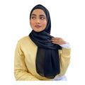 PREMIUM KOREAN GORGETTE HIJAB FOR WOMEN, GEORGETTE HIJAB SCARF FOR WOMEN 80 BY 180 CM (BLACK)