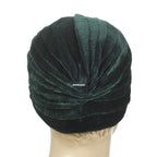 BISMAADH Velvet Soft Pleated Pre Tied Knot Readymade Turban/Pagri Head Wraps for Men & Women