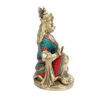 SVARUP Brass Hanuman Ji Murti Lord Balaji Bajrangbali Bahubali Sankat Mochan Bhagwan Idol Multicolor Height 9 Inches