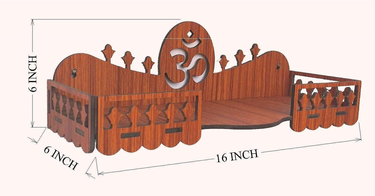 MANDIRAM SSI Fully Handmade Beautiful Small Wooden Home and Office Temple