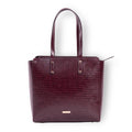 The Gusto Beyond+ Croco - Premium Vegan Leather Tote Bag for Women, Big Size, Wine | Stylish Handbag for women with Zip Closure | Fit for Office Bag, College, Travel Use | Handcrafted in India
