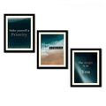 VIBECRAFTS Motivational Quotes Wall Hanging Frames Set of 3 For Office Digital Reprint Posters with Synthetic Wooden Frame Home, Office Decorative Gift Item(15 inch x 12 inch)(PFVC3Pcs4_1309)