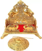 Navyaksh Metal Krishna Sihasan, Laddu Gopal Singhasan for Home and Office Metal Home Temple (Height: 18, Pre-Assembled)