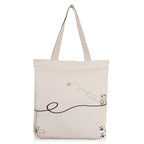 Half Moon Canvas Tote Bag Aesthetic Reusable Cotton Bags for Women Ladies Girls for School, College, Office, Travel Large Printed Design Eco-Friendly Shopping Bag for Everyday Use (Frog & Bee)