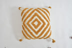 Furnistitchs Premium Decorative Throw Cushion Pillow Cover Boho Home Decor - Living Room Bedroom Couch Sofa Cushion Covers 16 inch x 16 inch (2, Orange Diamonds)