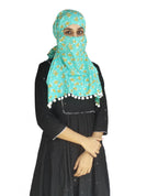 Switchon Rayon Mill dye Innovative scarf Hijab for Women with closer Hook and Loop Tape size adjustable -Scoty Scarf (Green2)