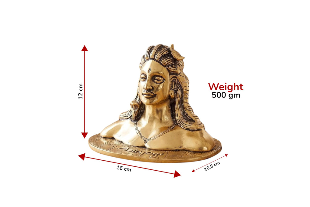 KridayKraft Adiyogi (Shiva) Metal Statue/Murti for Car Dashboard & Pooja,Home & Office Décor Item,Shankara/Mahakal Staute Showpiece Figurines Maha Shiv Ratri Idol Gift...