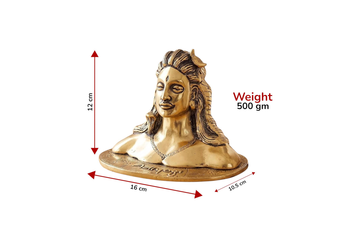 KridayKraft Adiyogi (Shiva) Metal Statue/Murti for Car Dashboard & Pooja,Home & Office Décor Item,Shankara/Mahakal Staute Showpiece Figurines Maha Shiv Ratri Idol Gift...