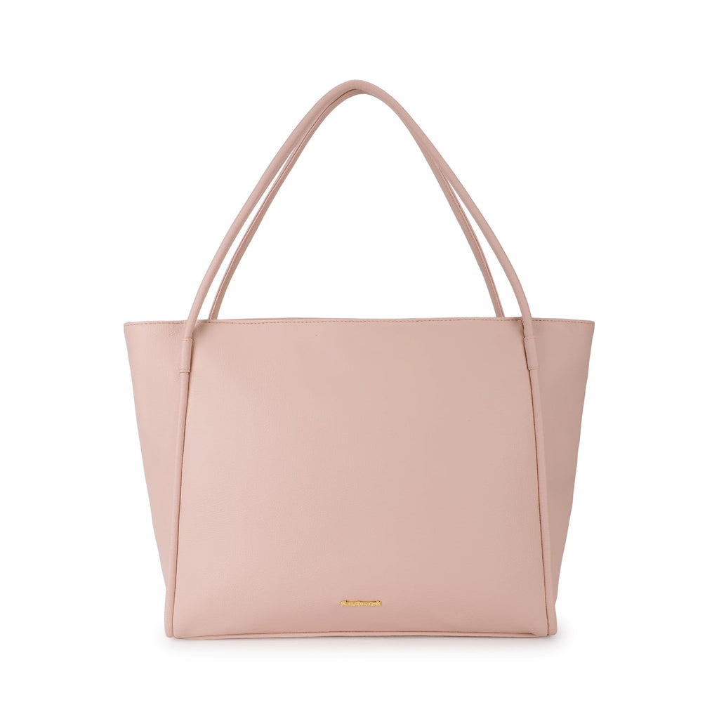 Fastrack Trendy Essential Laptop Tote | Faux-Leather Women's Handbags | Laptop Tote For Casual Carry | Laptop Compatible Upto 15,pink