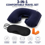 Chumbak Travel Pillow for Flights | Neck Rest for Travel with Eyes Mask for Sleeping | Travel Accessories for Women | Gifts for People Going Abroad